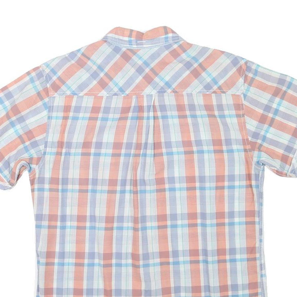 TOMMY HILFIGER Womens White & Orange Check Shirt S Casual Button Down