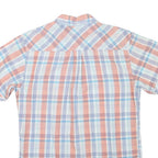 TOMMY HILFIGER Womens White & Orange Check Shirt S Casual Button Down