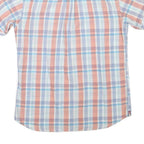 TOMMY HILFIGER Womens White & Orange Check Shirt S Casual Button Down