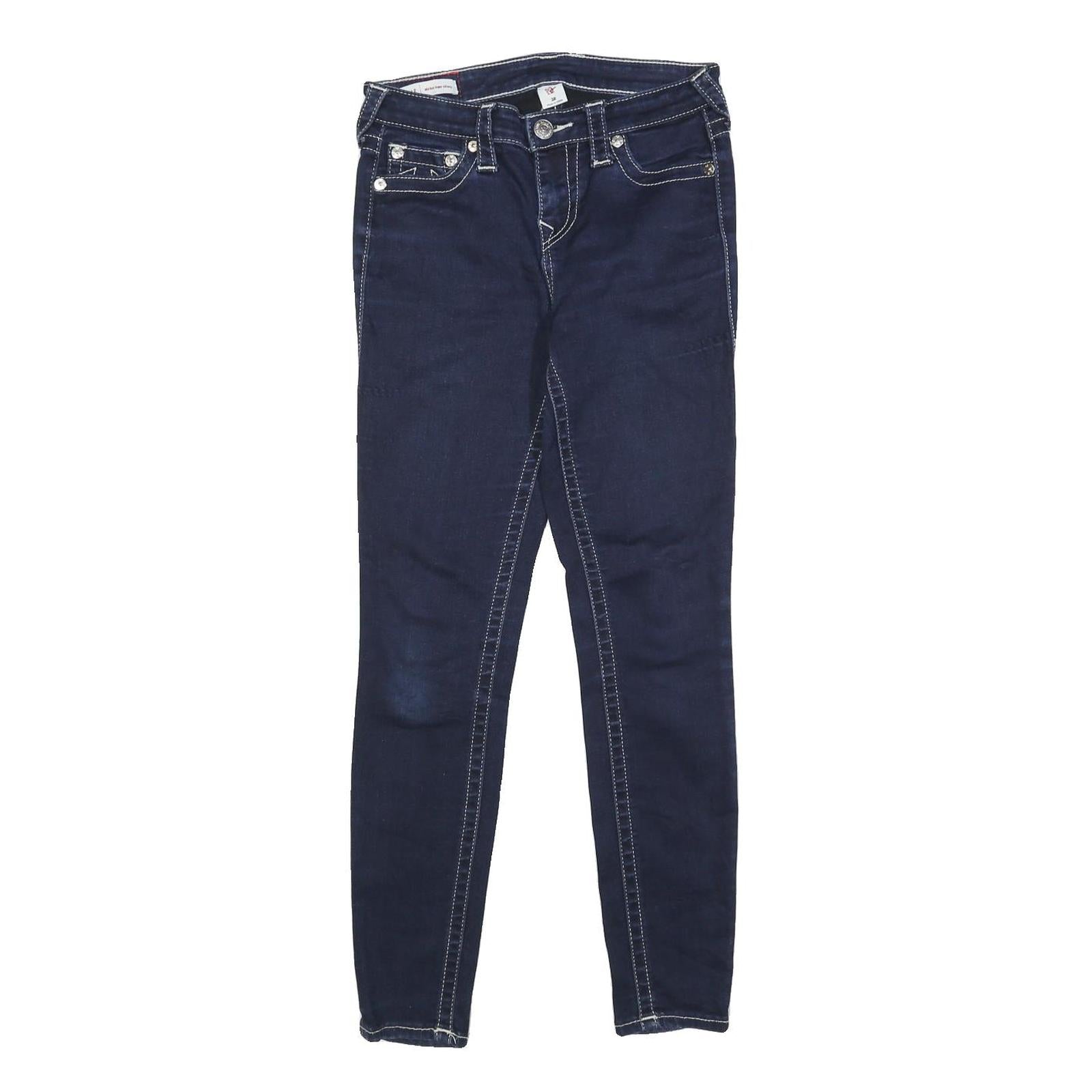 TRUE RELIGION Womens Slim Blue Denim Slim Jeans W28 L28 Stylish Casual