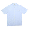 GO WEST Mens Blue Cotton Blend Shirt S Casual Short Sleeve Button Pocket
