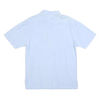 GO WEST Mens Blue Cotton Blend Shirt S Casual Short Sleeve Button Pocket