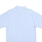 GO WEST Mens Blue Cotton Blend Shirt S Casual Short Sleeve Button Pocket