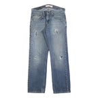 LEVI'S 514 Slim Mens Jeans Blue Slim Straight Denim W31 L30 Distressed
