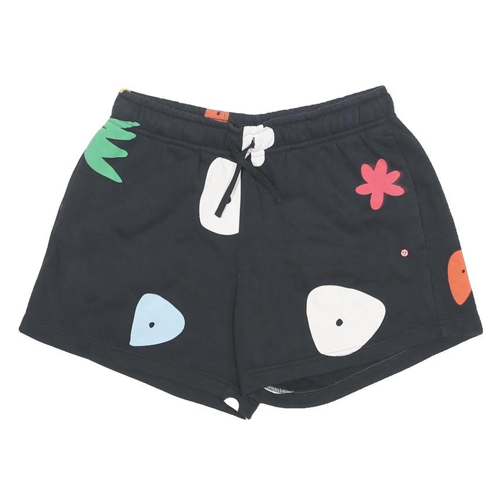 AIR JORDAN Mens Black Cotton Blend Casual Shorts L W30 Abstract Pattern