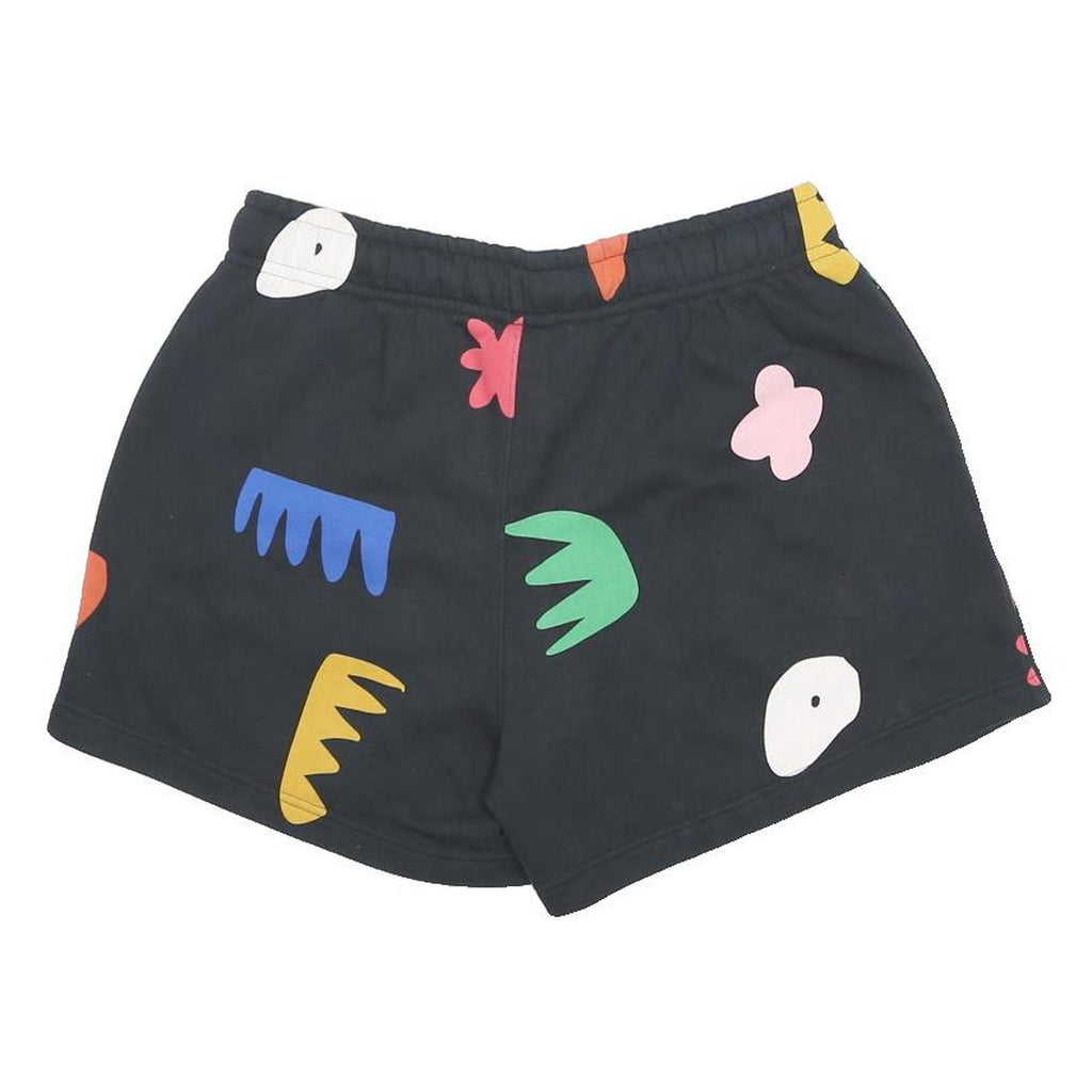AIR JORDAN Mens Black Cotton Blend Casual Shorts L W30 Abstract Pattern