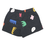 AIR JORDAN Mens Black Cotton Blend Casual Shorts L W30 Abstract Pattern
