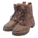 TIMBERLAND Womens Leather Lace-Up Ankle Boots Brown UK 6 Durable Outdoor Style