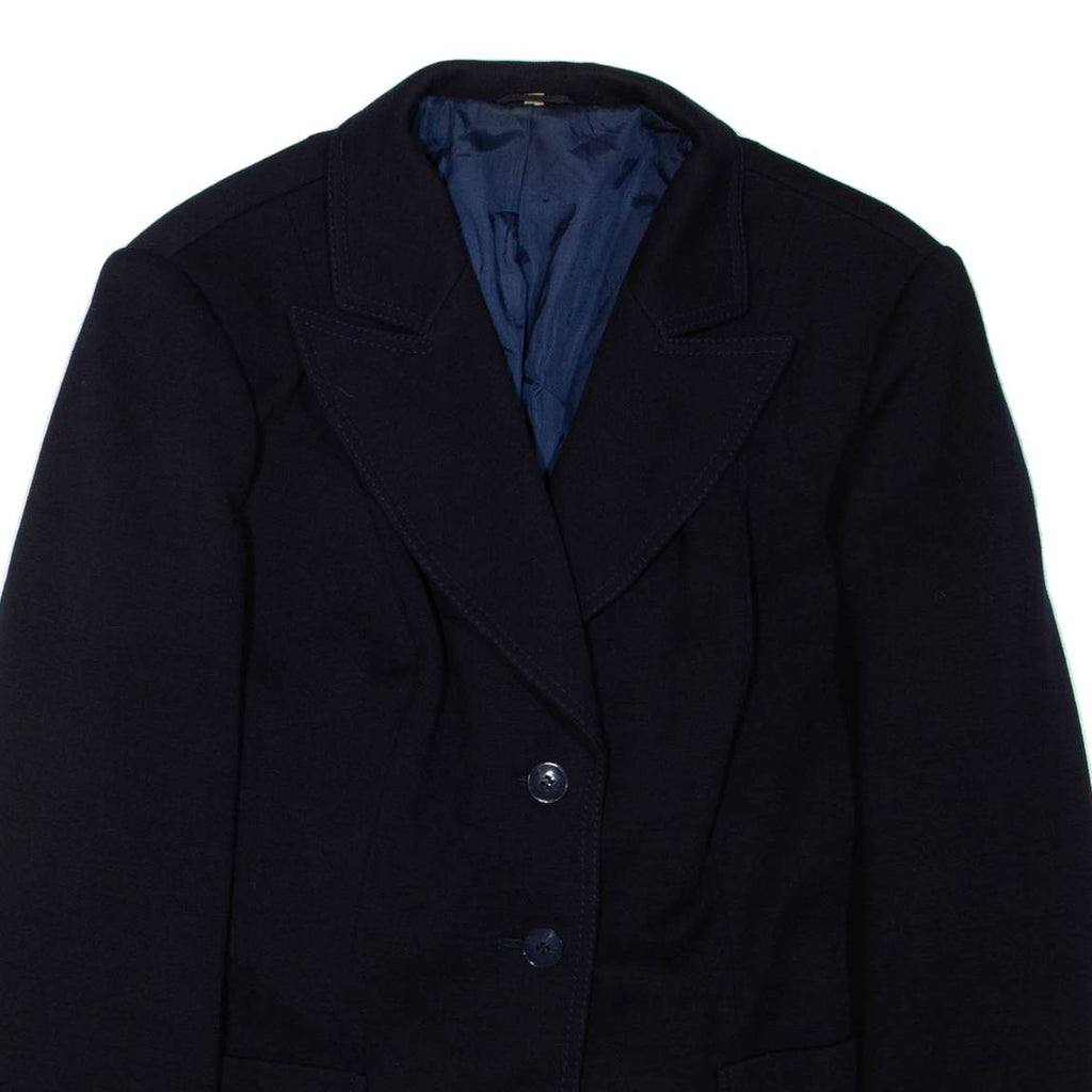 Womens Blazer Jacket Blue Wool L
