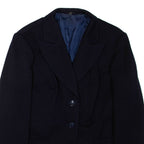 Womens Blazer Jacket Blue Wool L