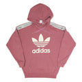 ADIDAS Womens Pink Hoodie UK 6 Cotton Blend Casual Pullover Sweatshirt