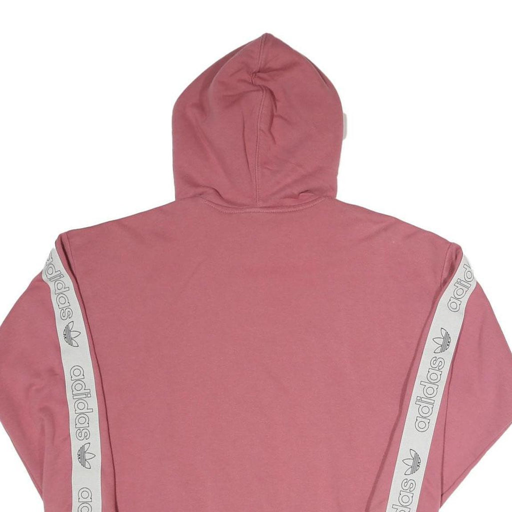 ADIDAS Womens Pink Hoodie UK 6 Cotton Blend Casual Pullover Sweatshirt
