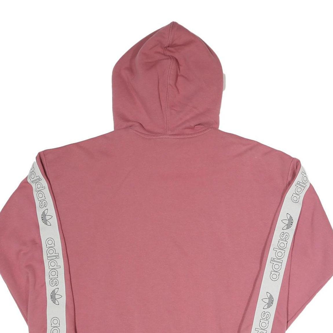 ADIDAS Womens Pink Hoodie UK 6 Cotton Blend Casual Pullover Sweatshirt