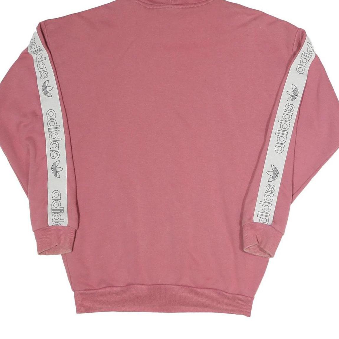 ADIDAS Womens Pink Hoodie UK 6 Cotton Blend Casual Pullover Sweatshirt