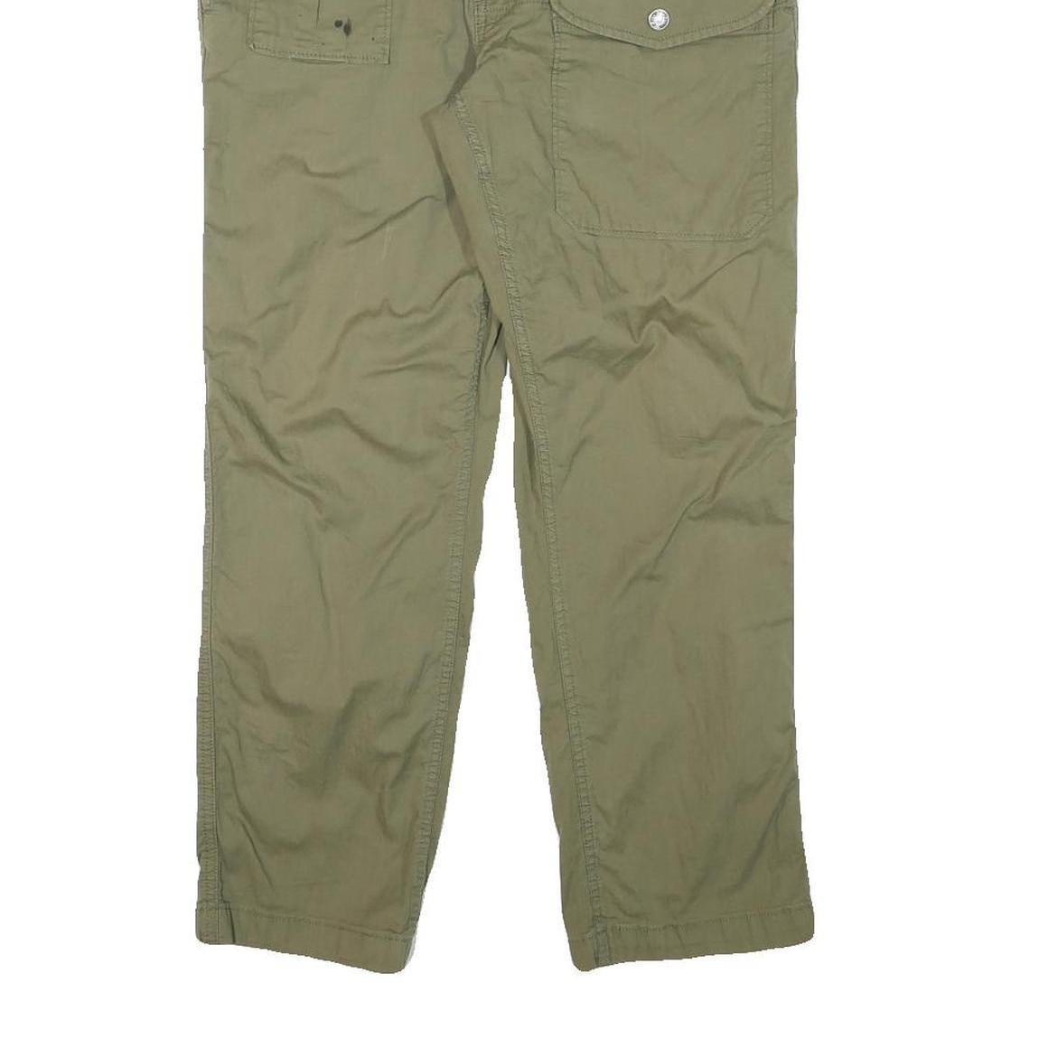 LEVI'S Womens Cotton Blend Olive Slim Straight Trousers W32 L26 Utility Pocket