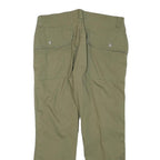 LEVI'S Womens Cotton Blend Olive Slim Straight Trousers W32 L26 Utility Pocket