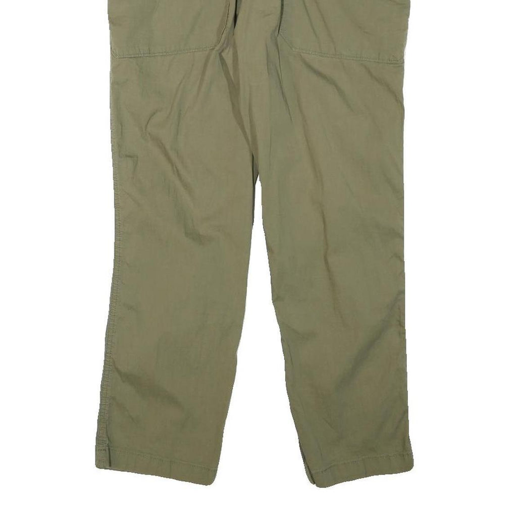 LEVI'S Womens Cotton Blend Olive Slim Straight Trousers W32 L26 Utility Pocket