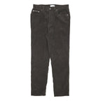 CALVIN KLEIN JEANS Womens Cotton Blend Black Slim Slim Straight Trousers W28 L26