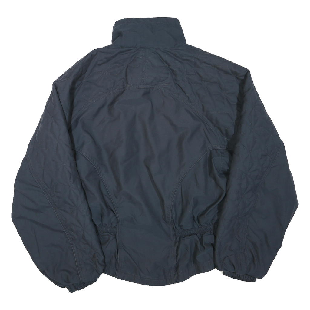 FILA Womens Navy Quilted Jacket L Polyester Blend Zip Casual Sportswear