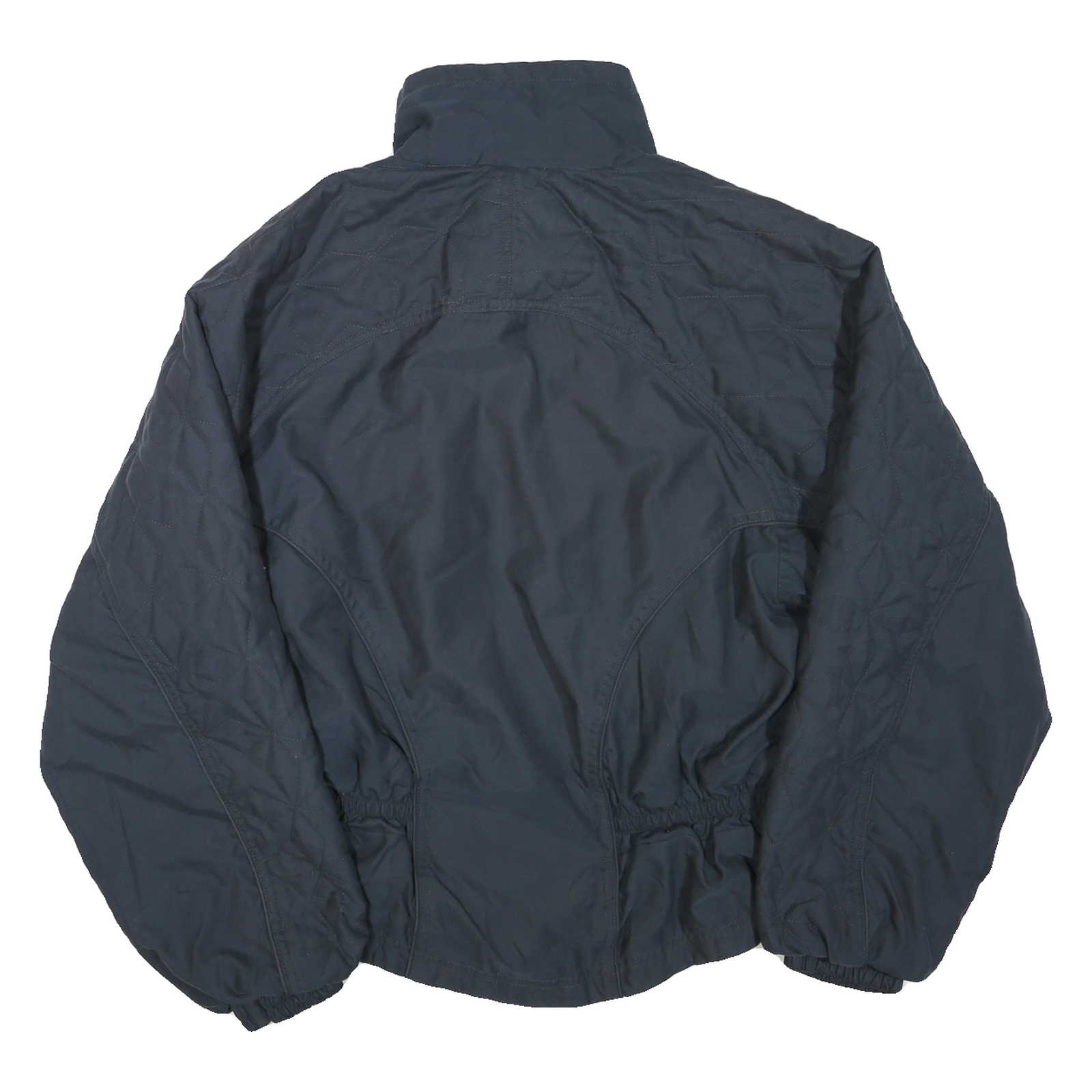 FILA Womens Navy Quilted Jacket L Polyester Blend Zip Casual Sportswear