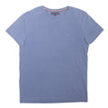 TOMMY HILFIGER Mens Blue T-Shirt M Short Sleeve Crew Neck Cotton Blend Classic