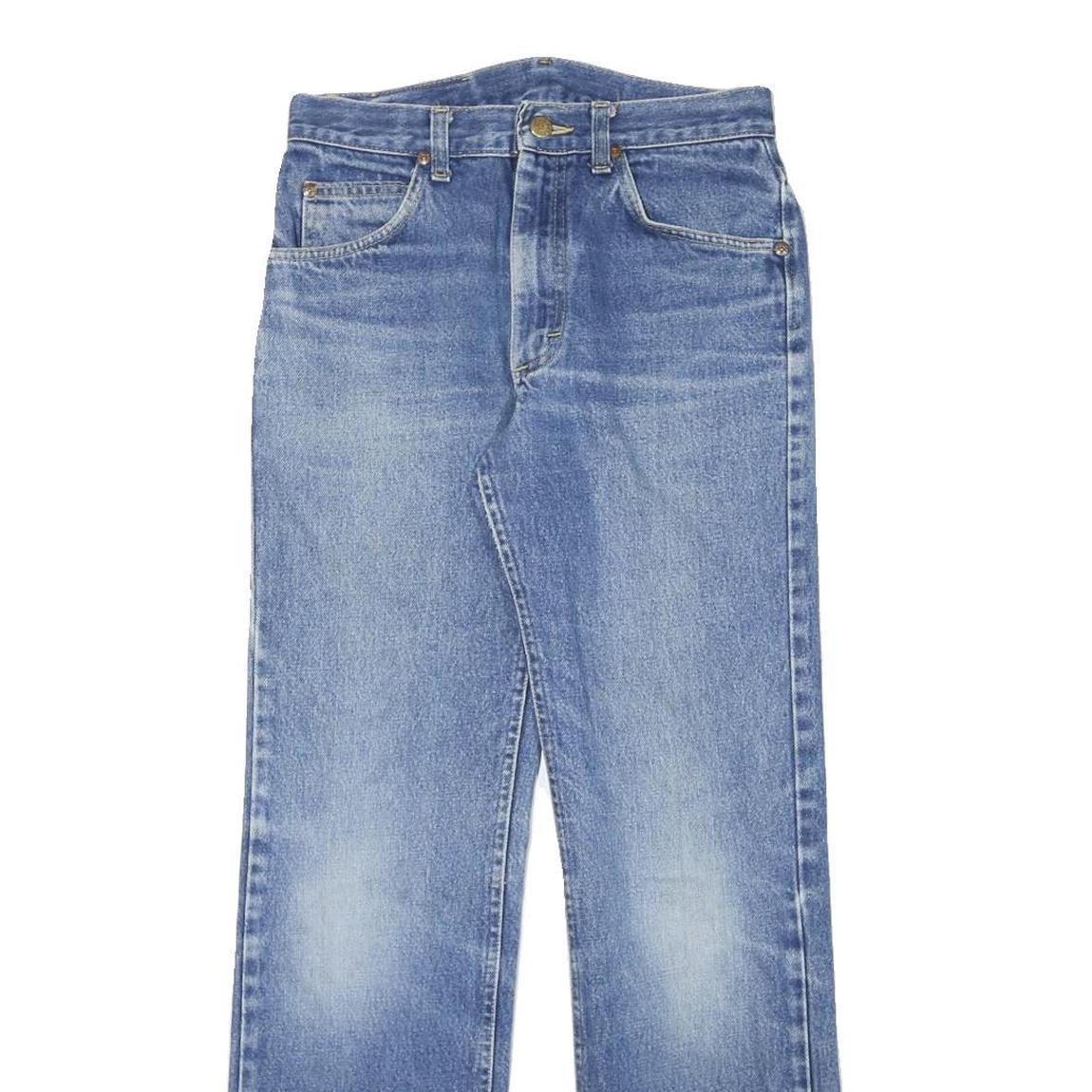 LEE Womens Regular Fit Blue Denim Jeans W27 L29 Classic Cotton Blend Zip