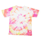 GILDAN Boys Tie Dye T-Shirt Pink XL