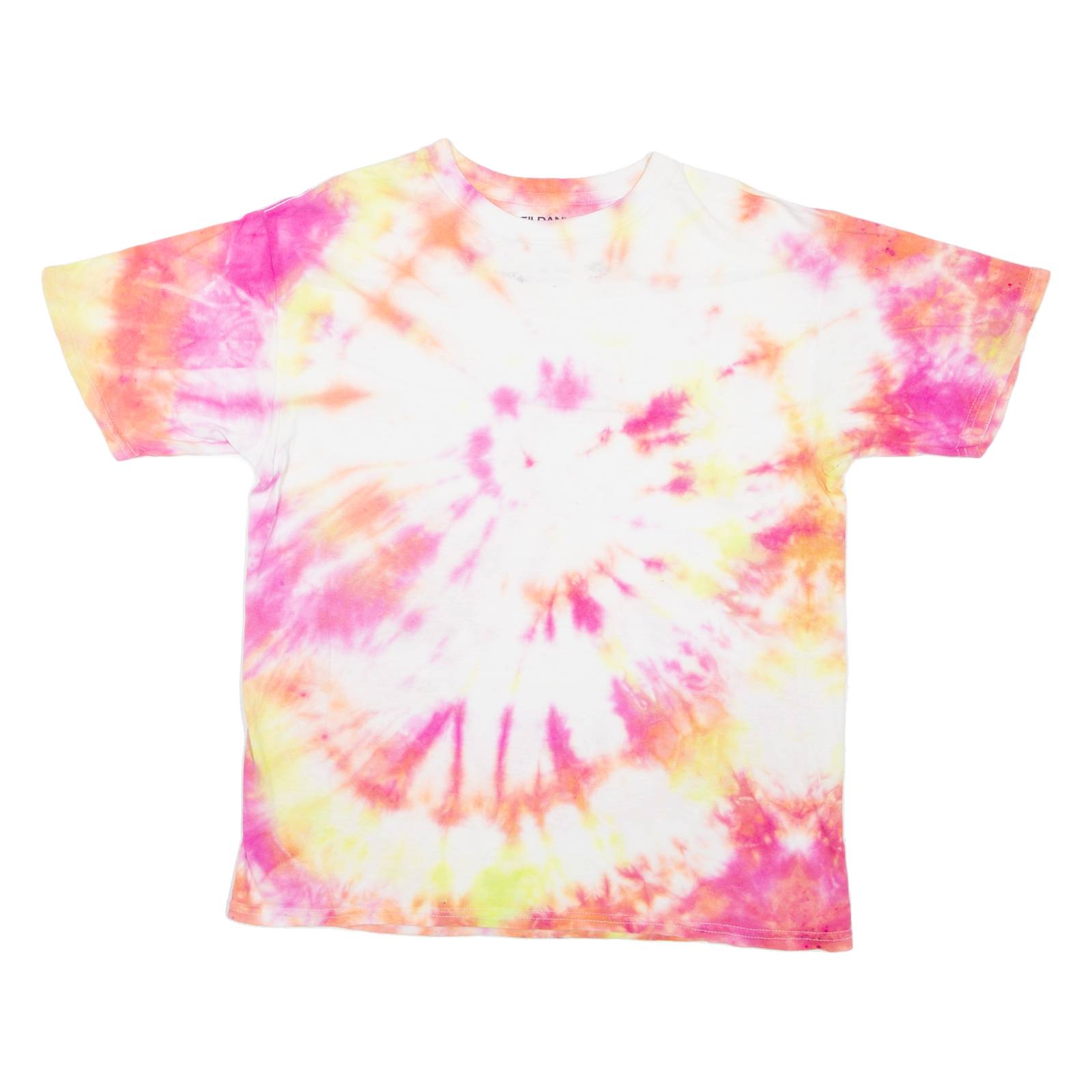 GILDAN Boys Tie Dye T-Shirt Pink XL