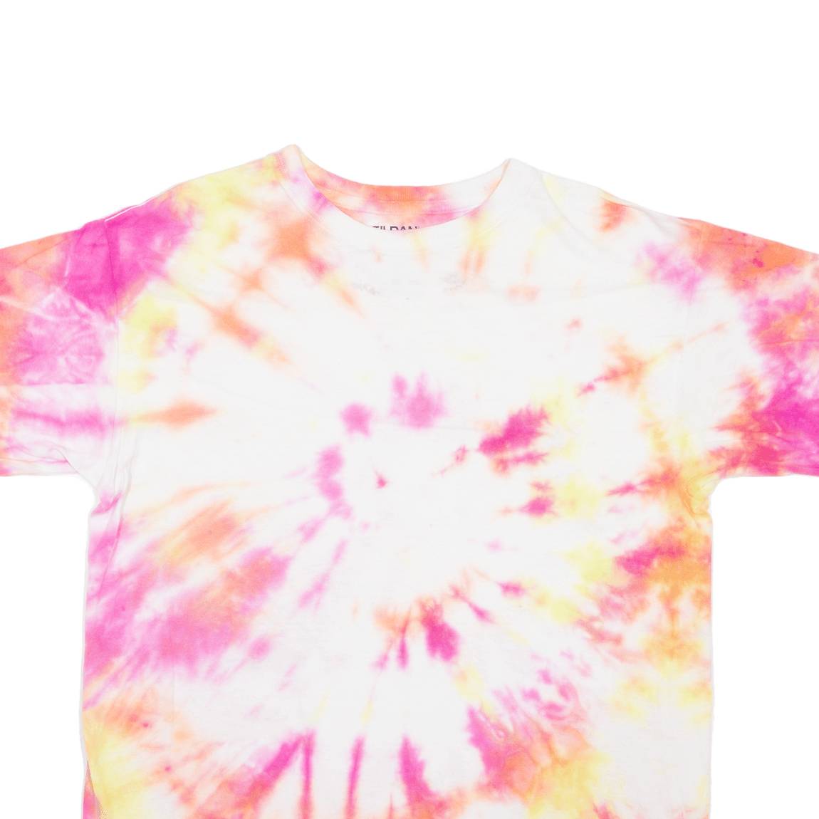 GILDAN Boys Tie Dye T-Shirt Pink XL