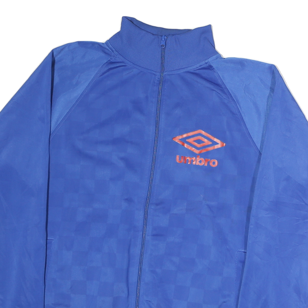 UMBRO Mens Blue Polyester Track Jacket M Sportswear Zip Front Classic Fit