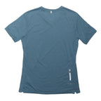 NIKE Womens Blue Dri-Fit V-Neck Short Sleeve T-Shirt M Sportswear Activewear