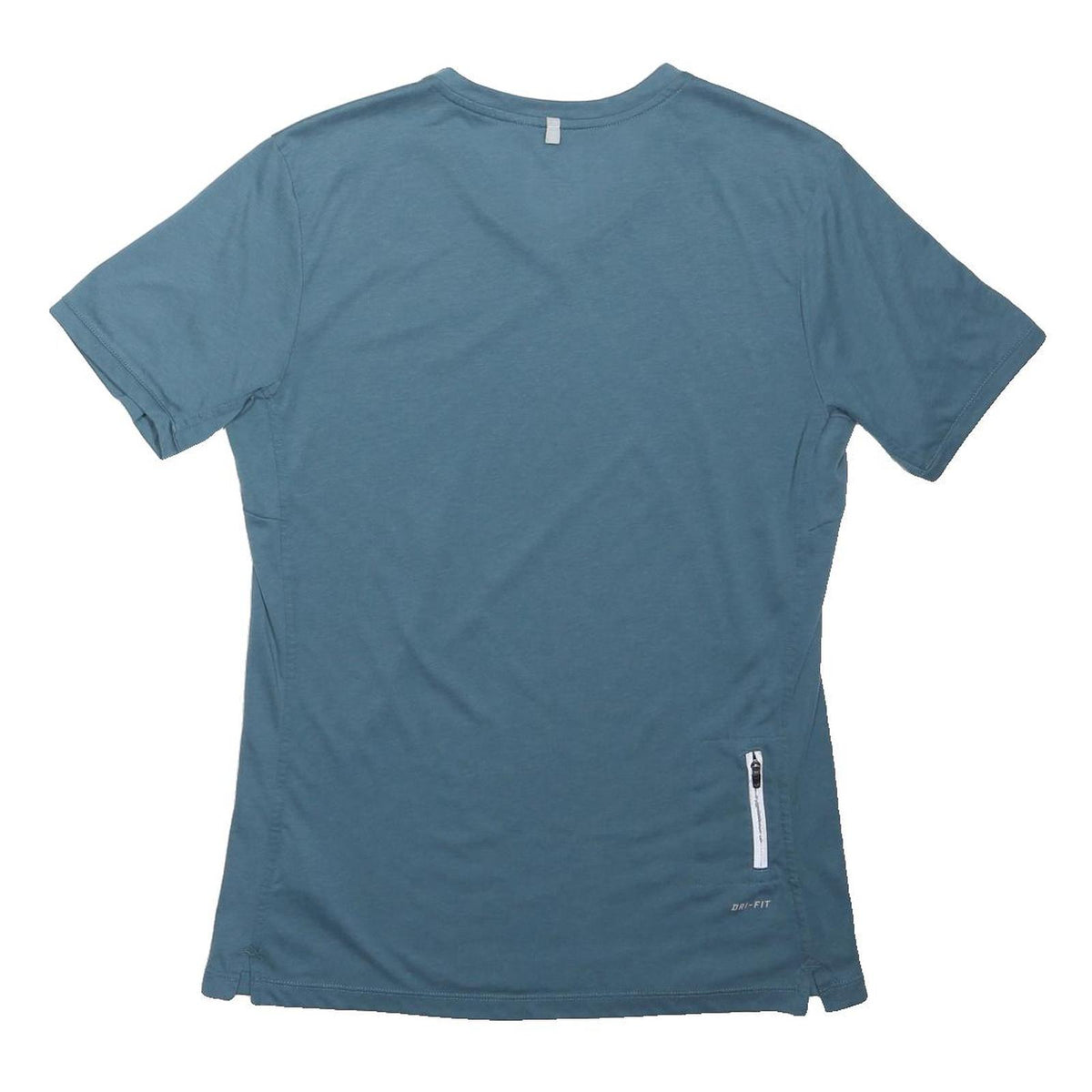 NIKE Womens Blue Dri-Fit V-Neck Short Sleeve T-Shirt M Sportswear Activewear