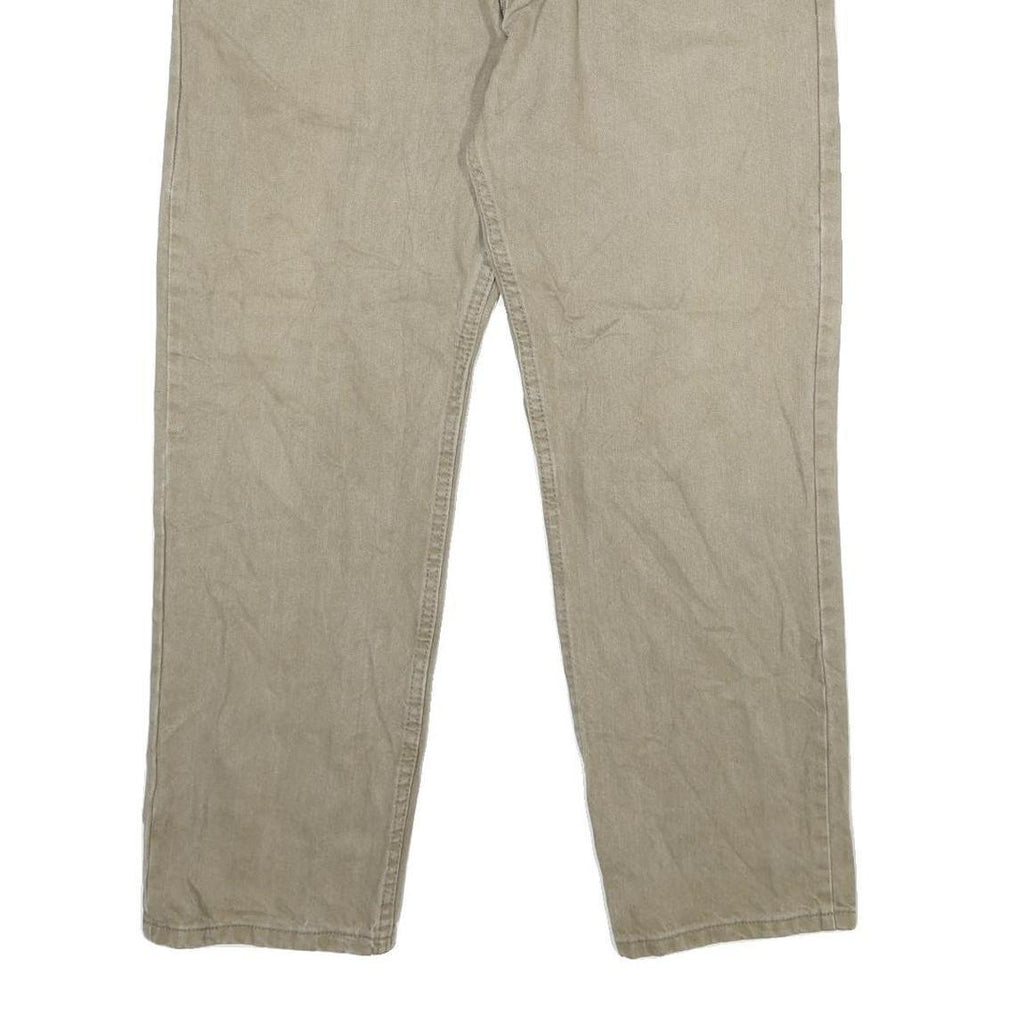 LEE Mens Jeans Beige Regular Straight Denim Cotton W36 L29 Classic Zip Pockets