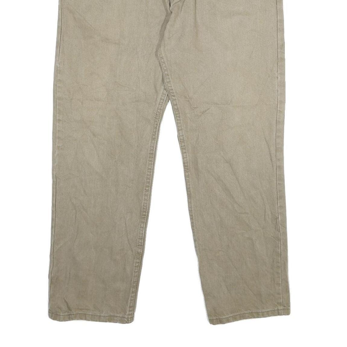 LEE Mens Jeans Beige Regular Straight Denim Cotton W36 L29 Classic Zip Pockets