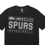 NBA Mens Black Spurs Basketball T-Shirt M Short Sleeve Crew Neck Graphic Print