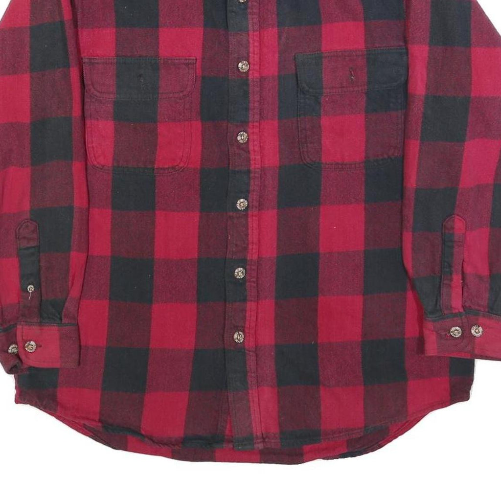 FIELD & STREAM Mens Red & Black Check Cotton Blend Shirt M Classic Lumberjack