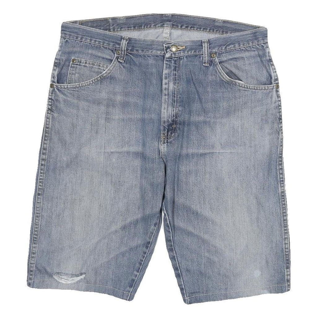 WRANGLER Mens Denim Blue Casual Shorts XL W36 Cotton Blend Comfortable Fit