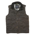 WEIRD FISH Mens Brown Quilted Gilet L Polyester Blend Zip Vest Outdoor Jacket