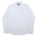 TOMMY HILFIGER Mens White Shirt M Classic Button Down Cotton Formal Long Sleeve