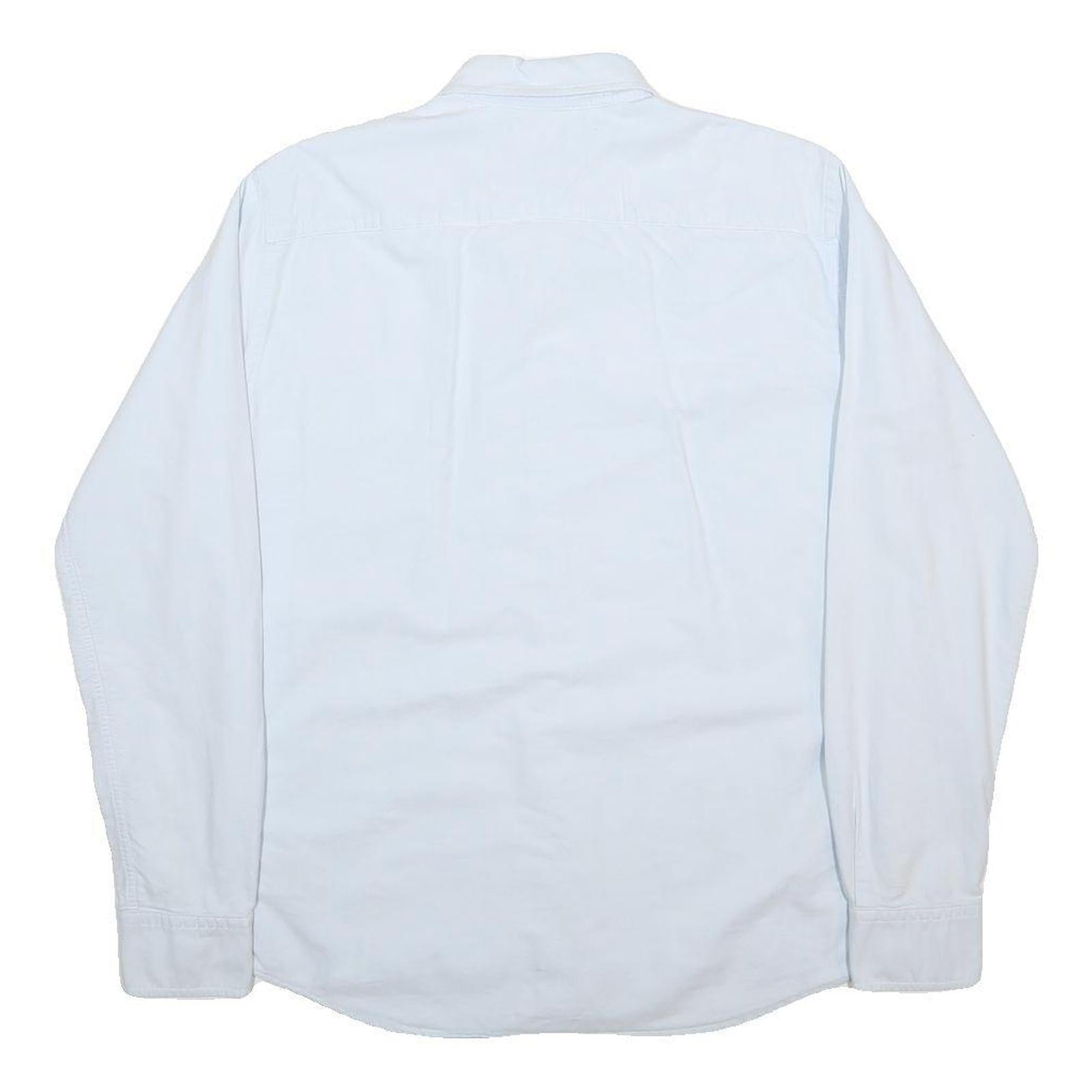TOMMY HILFIGER Mens White Shirt M Classic Button Down Cotton Formal Long Sleeve