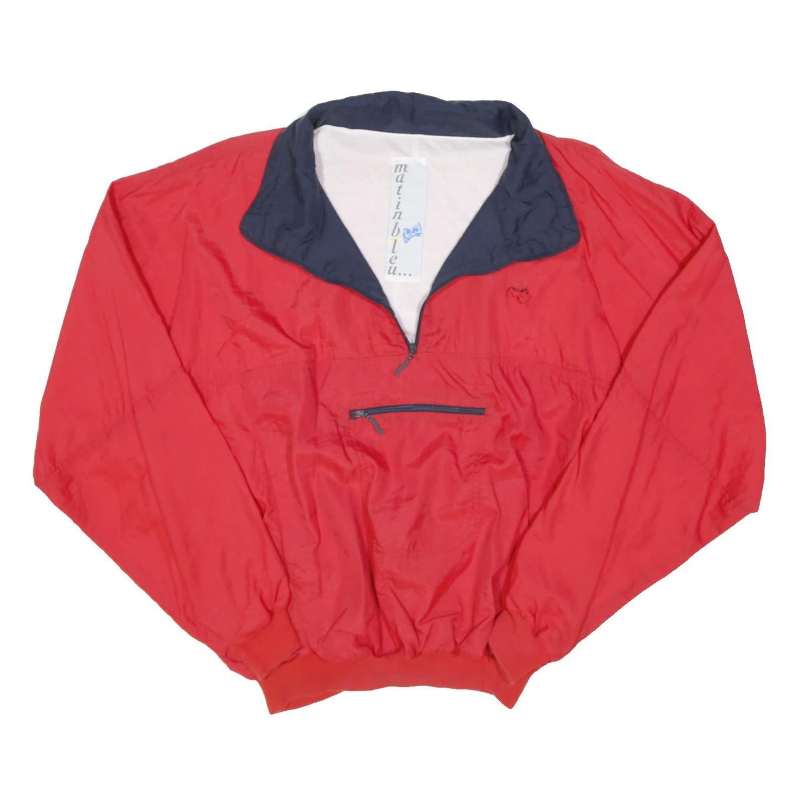 MATINBLEU Womens Red & Navy Shell Jacket S Polyamide Zip Casual Outdoor