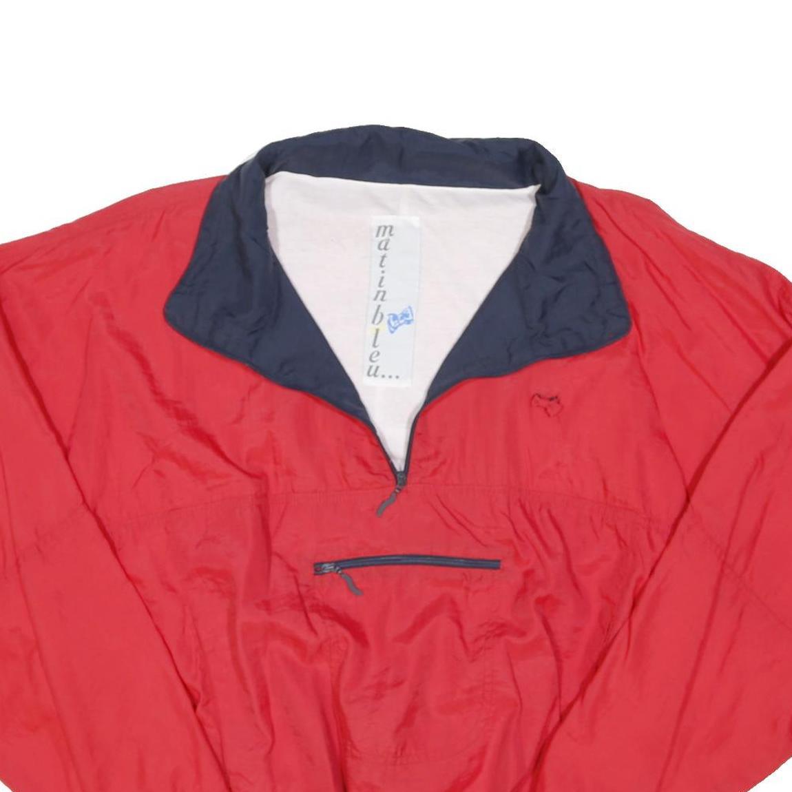 MATINBLEU Womens Red & Navy Shell Jacket S Polyamide Zip Casual Outdoor