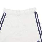 ADIDAS Womens White & Navy Blue Sports Mini Cotton Skirt UK 8 Tennis Casual