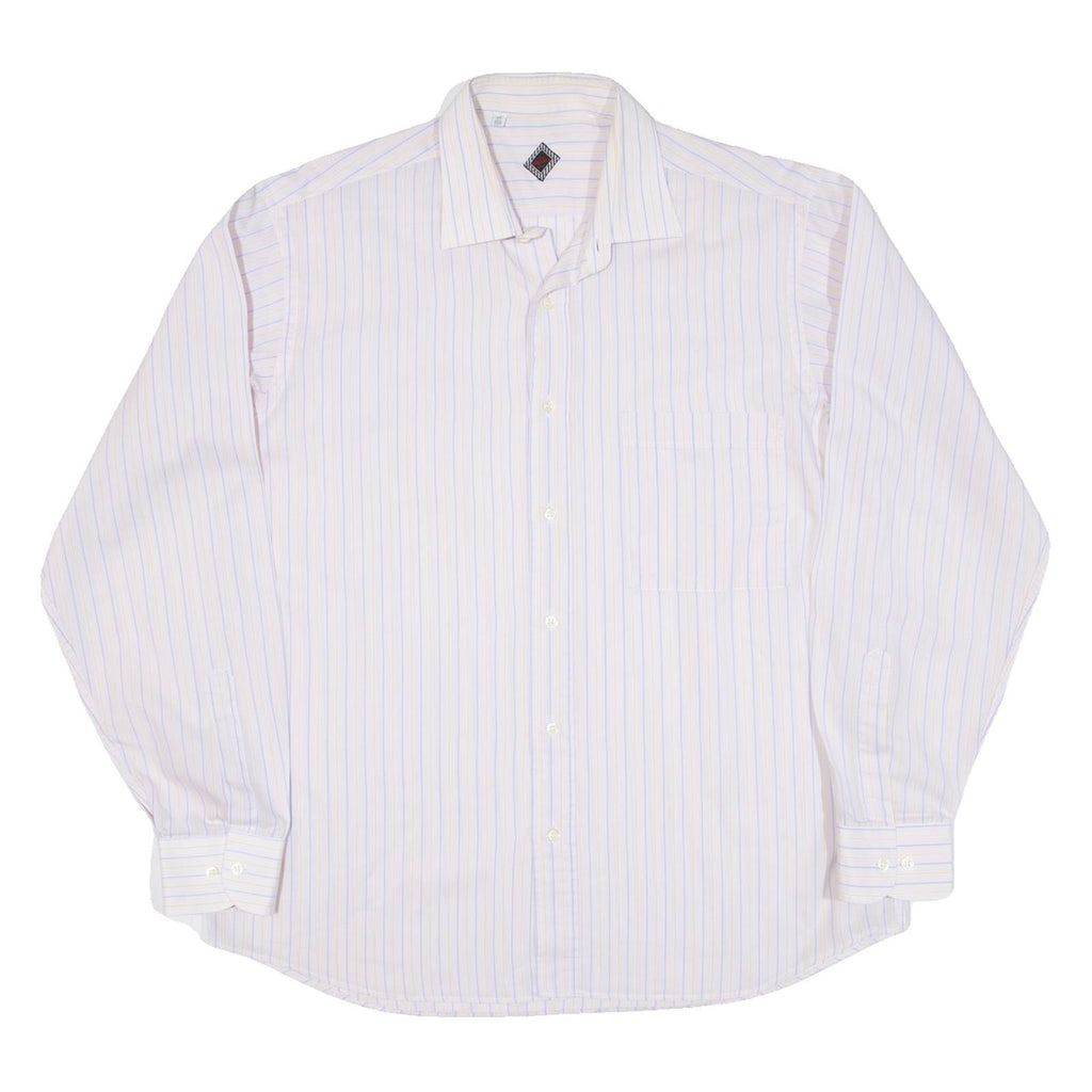 Mens Shirt Pink Striped Long Sleeve M