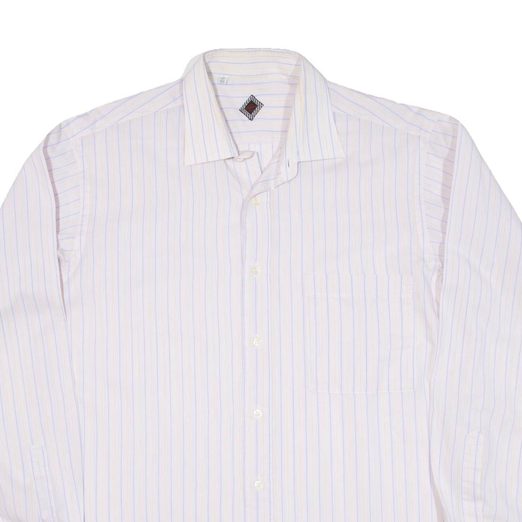 Mens Shirt Pink Striped Long Sleeve M