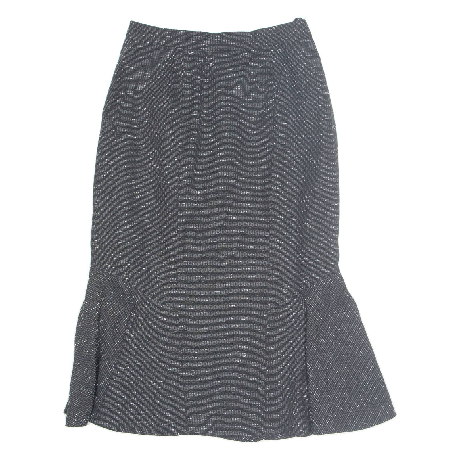 Womens Peasant Skirt Black Midi 90s M