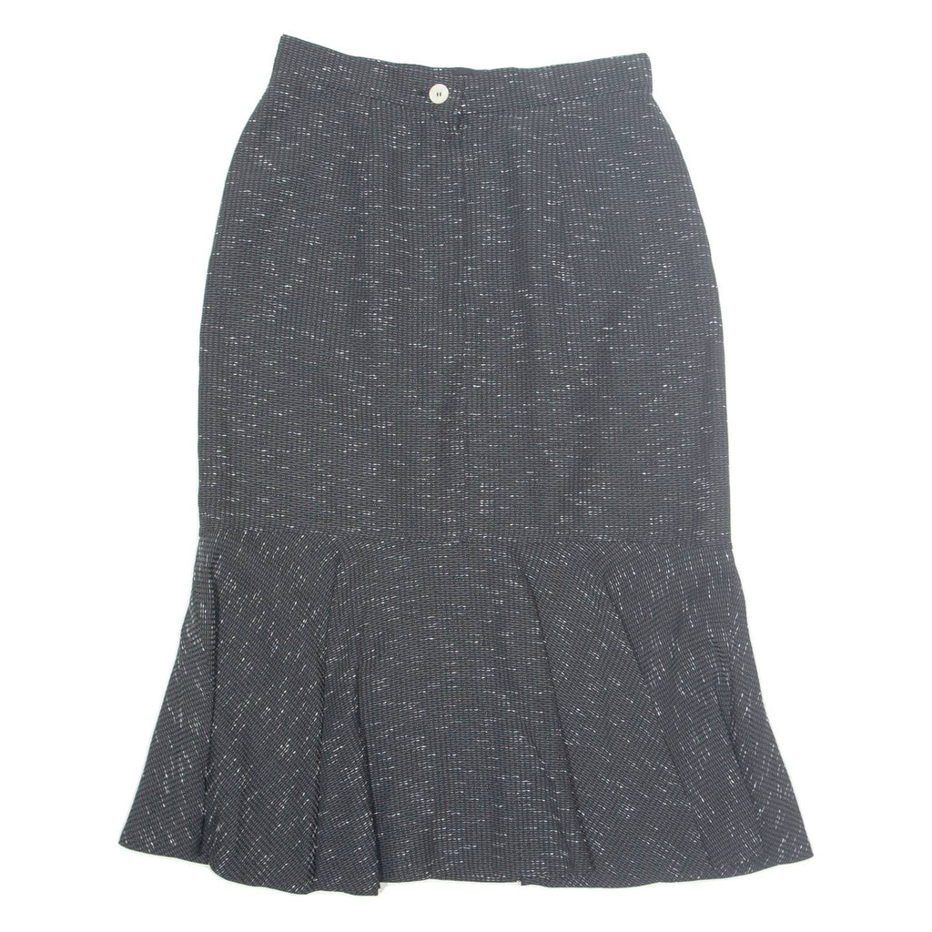 Womens Peasant Skirt Black Midi 90s M