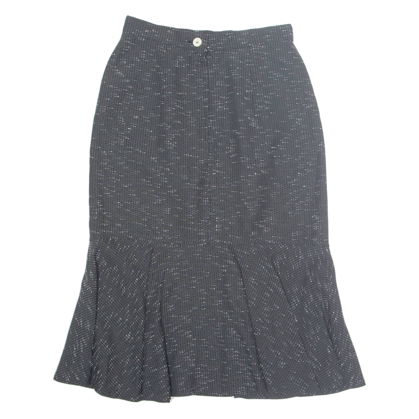 Womens Peasant Skirt Black Midi 90s M