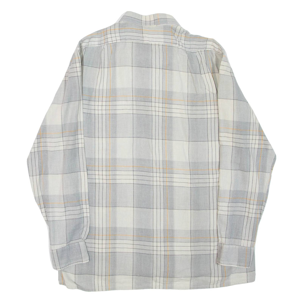 JEAN CHARLES Mens Shirt Grey Check Long Sleeve M