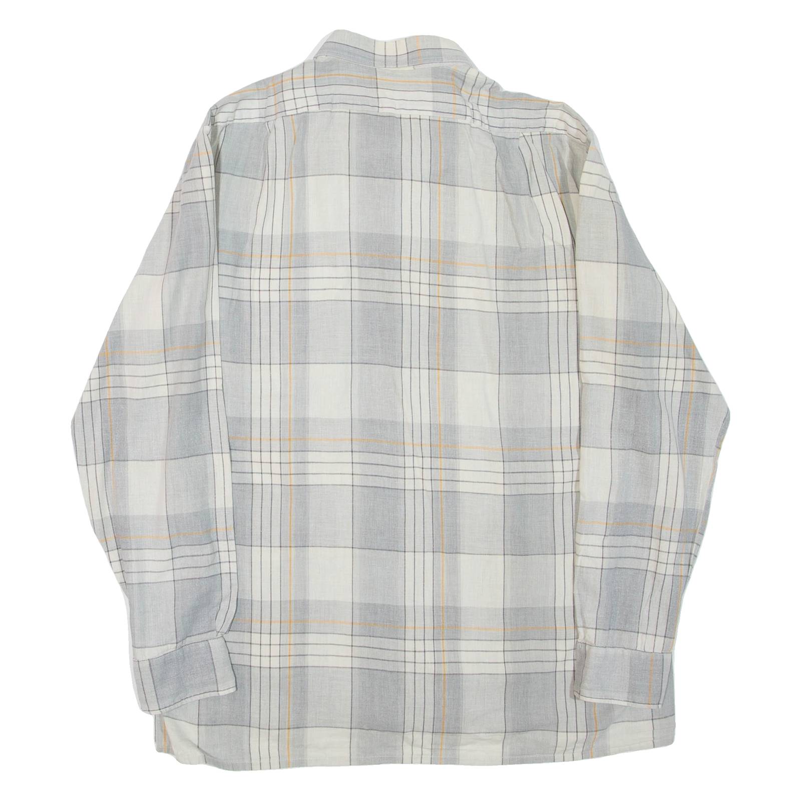 JEAN CHARLES Mens Shirt Grey Check Long Sleeve M